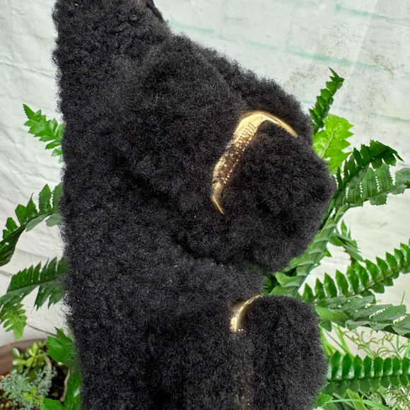 Women's Arizona Big Buckle Sandal Teddy Black size 39 US 8 - 8.5 women - Picture 12 of 16